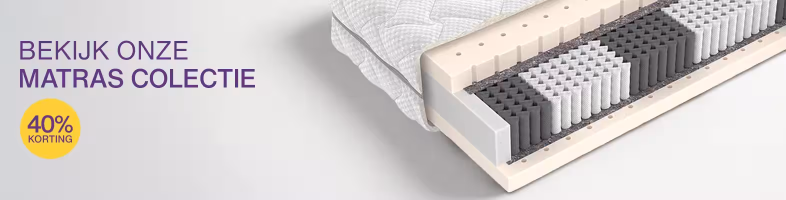 Matras collectie met 40 procent korting